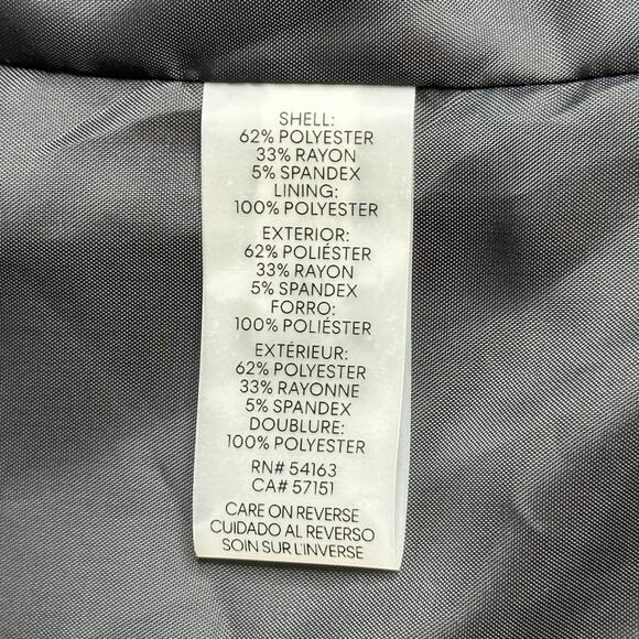 Calvin Klein Gray 2 Button Lined Blazer Jacket Lapel Collar Womens Size 4 Career - Picture 11 of 14